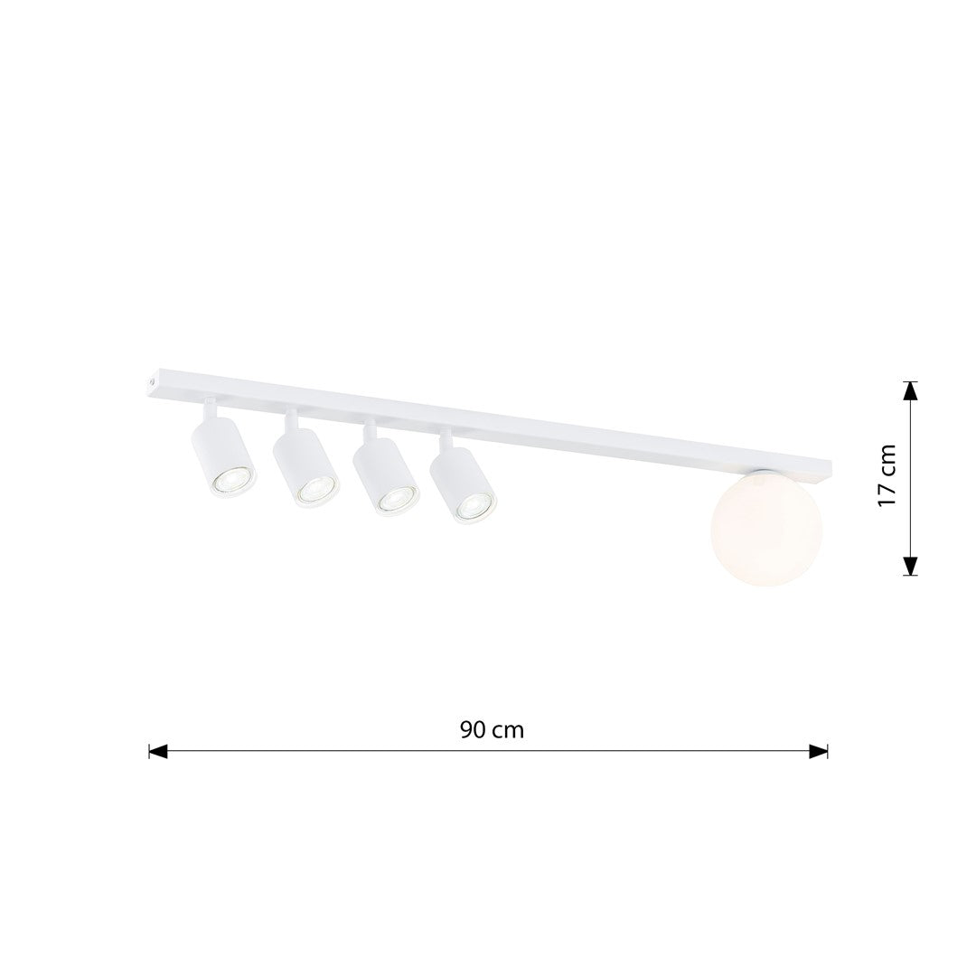 Baster 5 ceiling lamp white