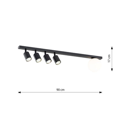 Baster 5 ceiling lamp black