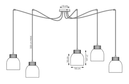 KRU 5 pendant lamp black
