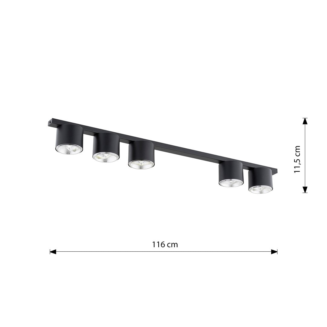Nano 5 ceiling spotlight black