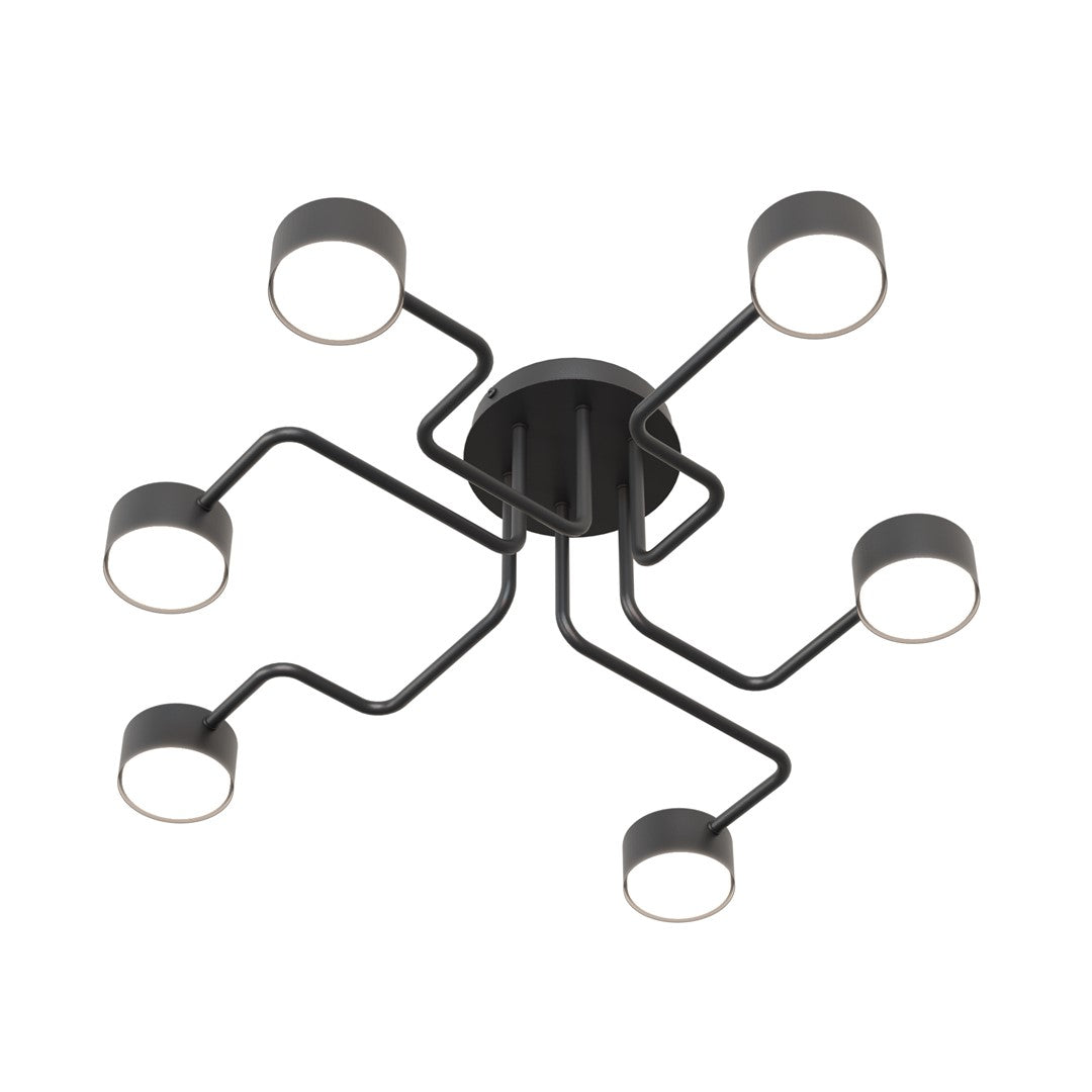 Kurage 6 ceiling lamp black