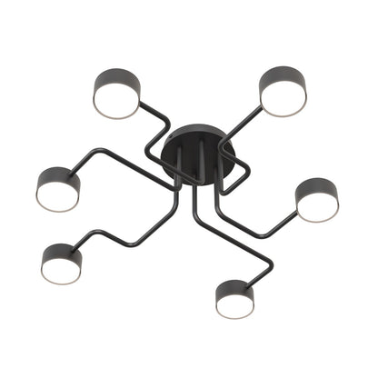 Kurage 6 ceiling lamp black
