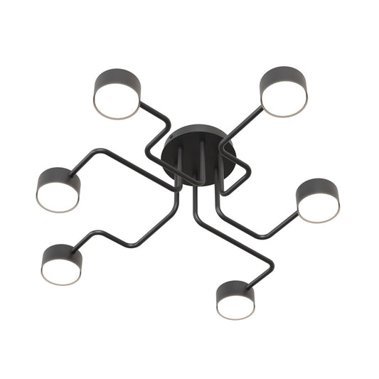 Kurage 6 ceiling lamp black