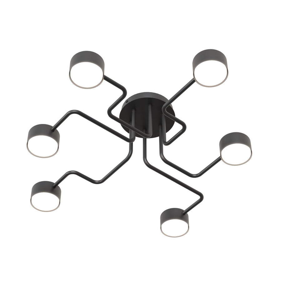 Kurage 6 ceiling lamp black