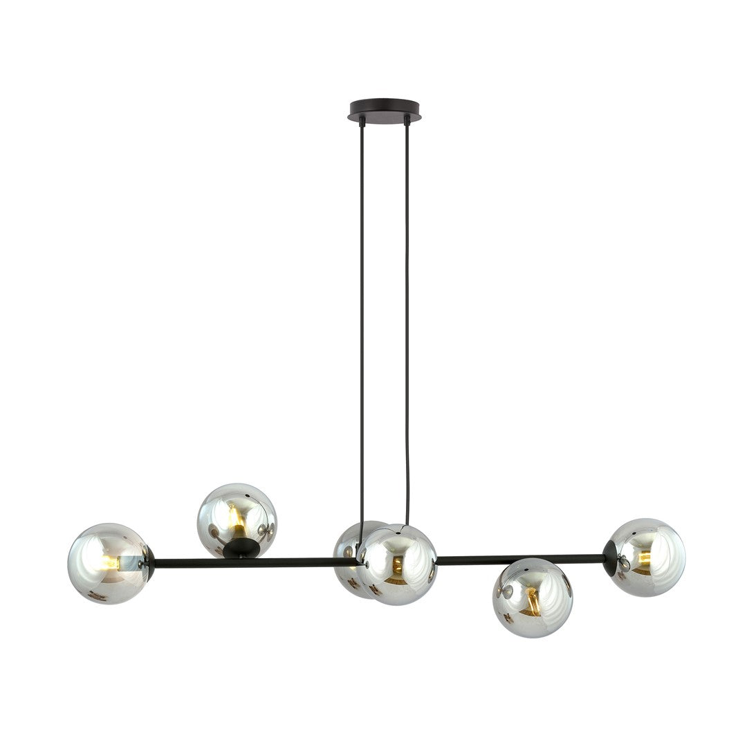 Rossi 6 pendant light black/graphite