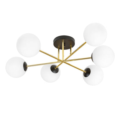 Magnum 6 ceiling lamp black/opal