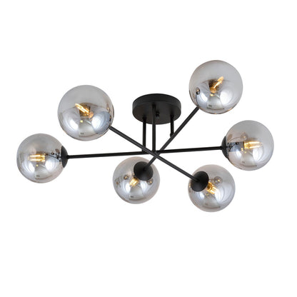 Roma 6 ceiling lamp black/graphite