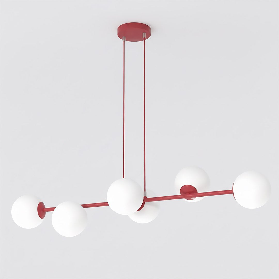 Magnus 6 pendant lamp burgundy/opal