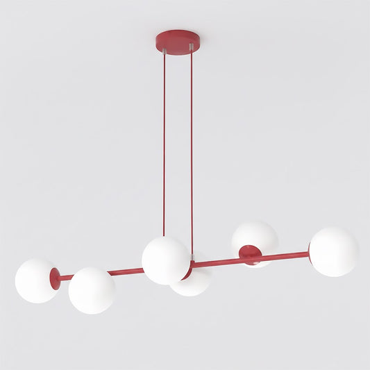Magnus 6 pendant lamp burgundy/opal
