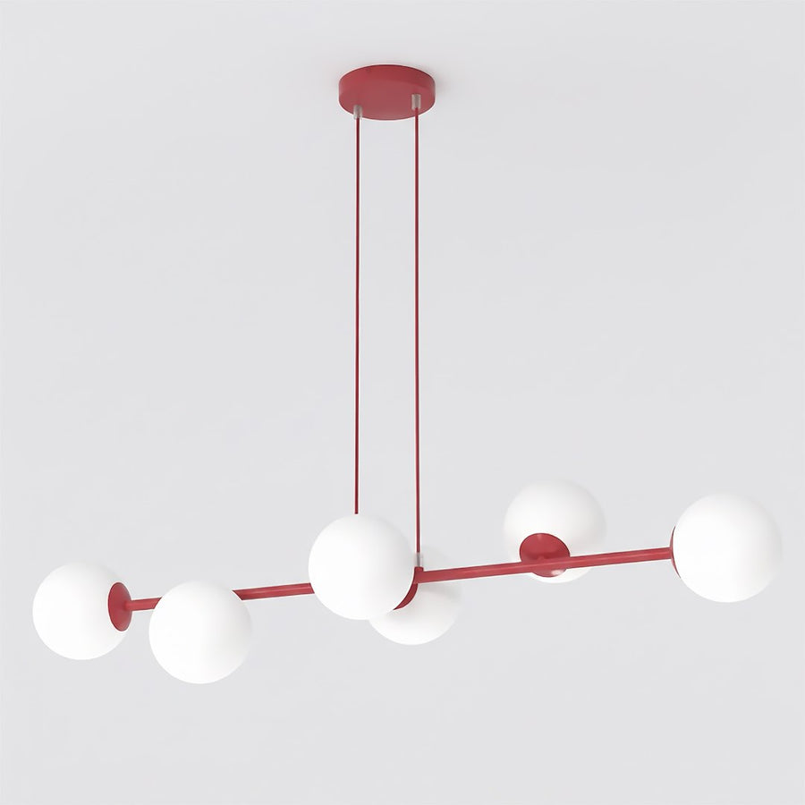 Magnus 6 pendant lamp burgundy/opal