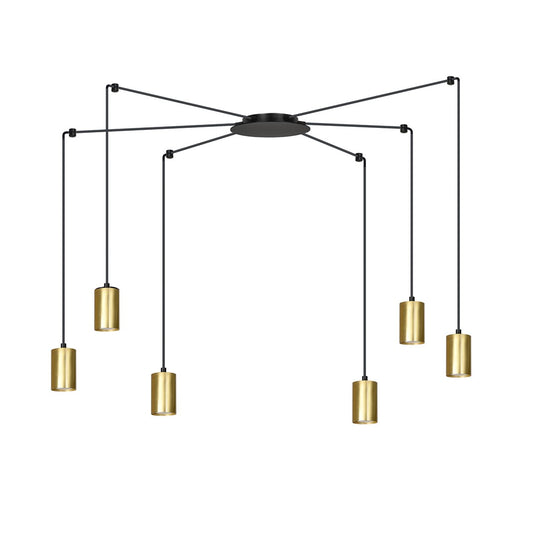 Traker 6 pendant light black/gold
