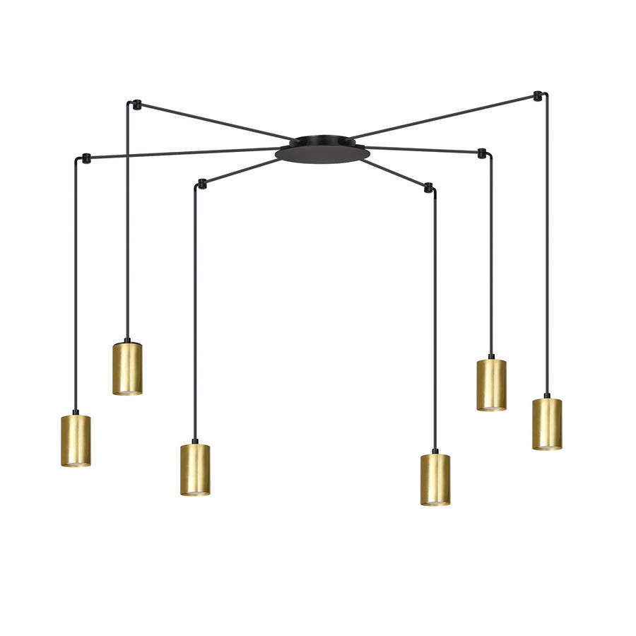Traker 6 pendant light black/gold