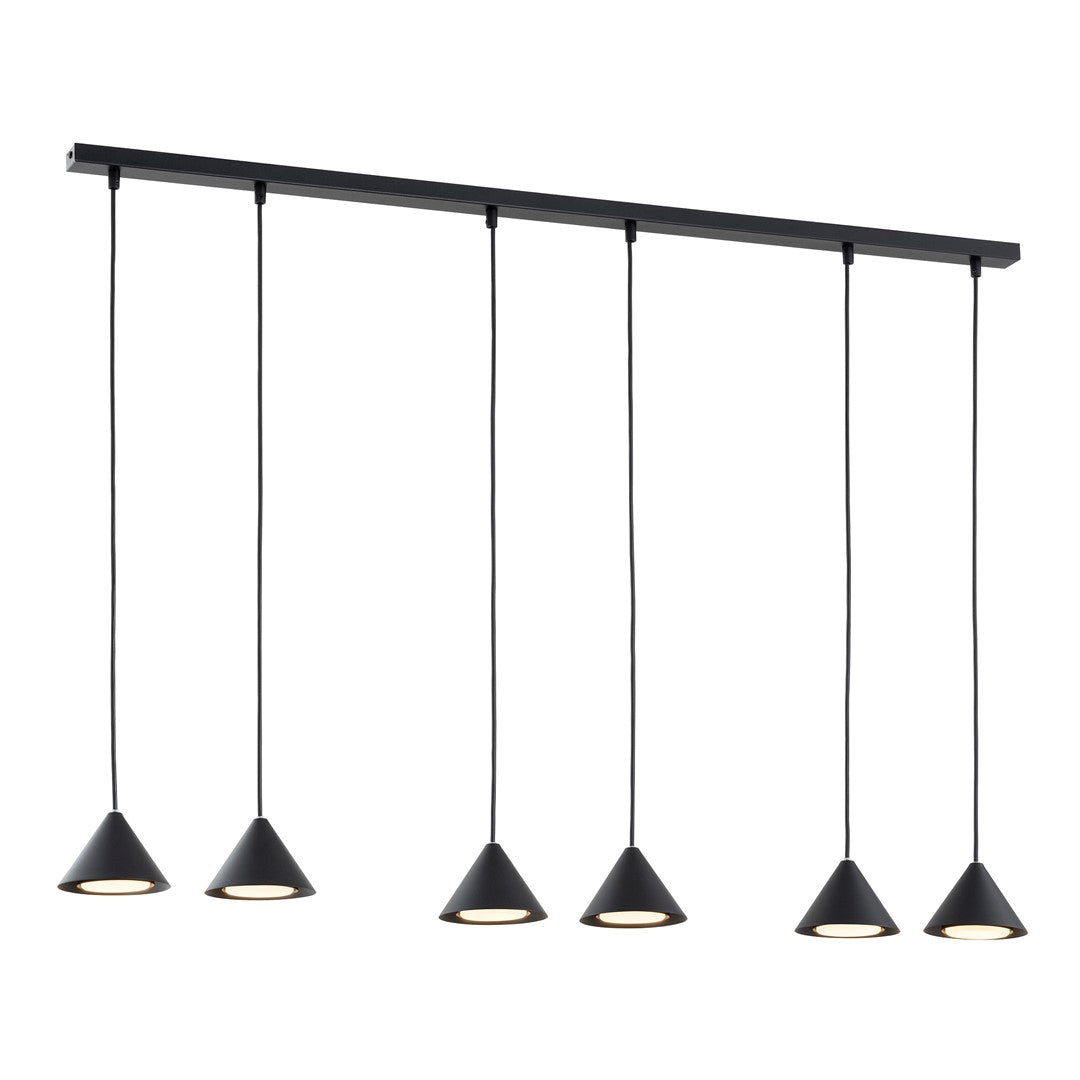 Elit 6 pendant light black/gold