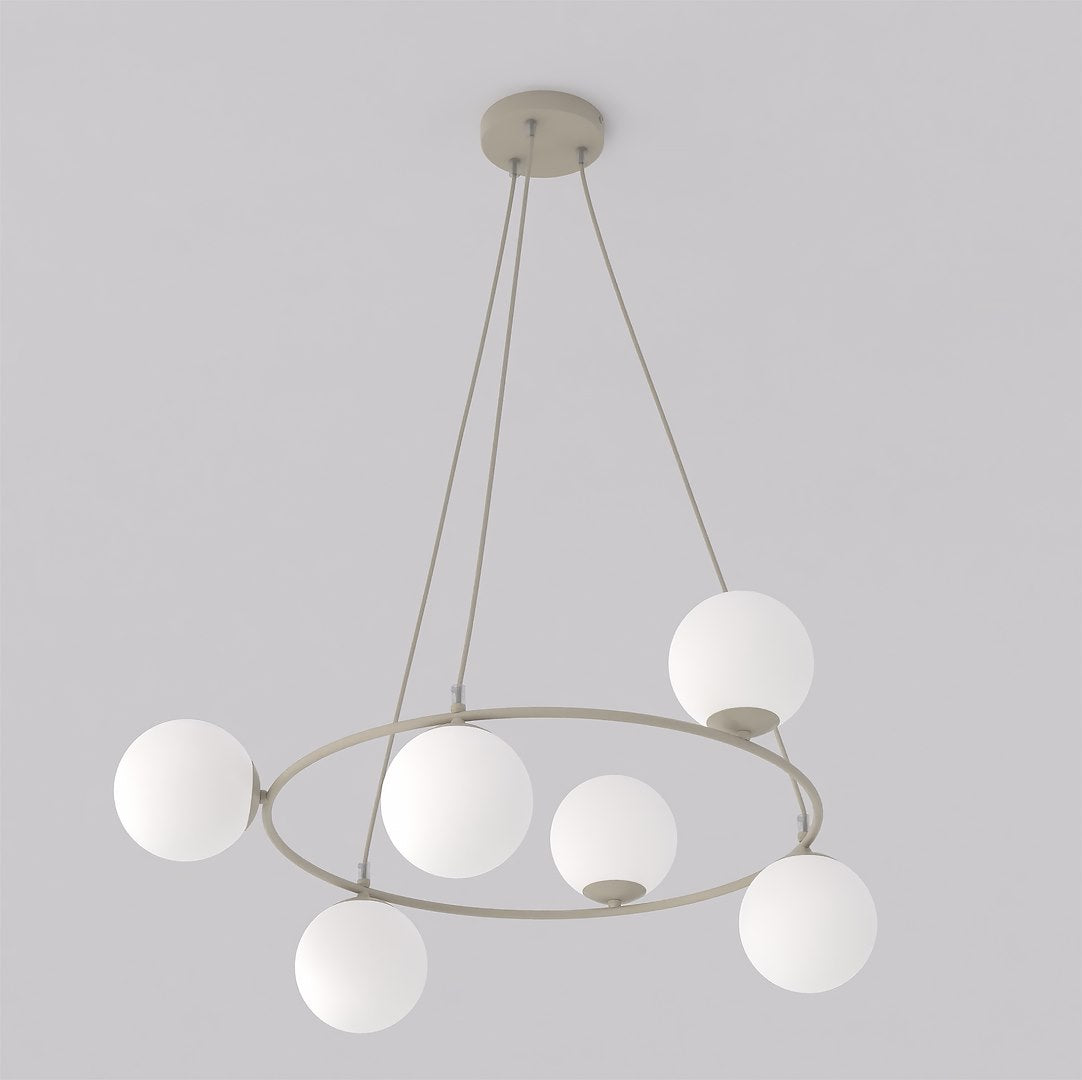 Azura 6 pendant light mocha/opal