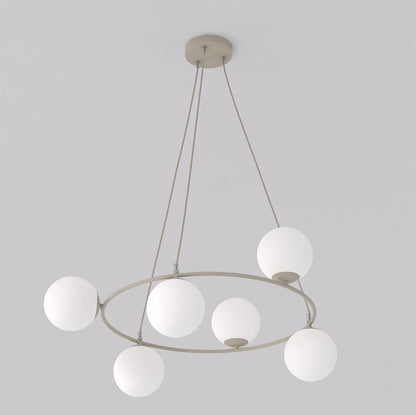 Azura 6 pendant light mocha/opal