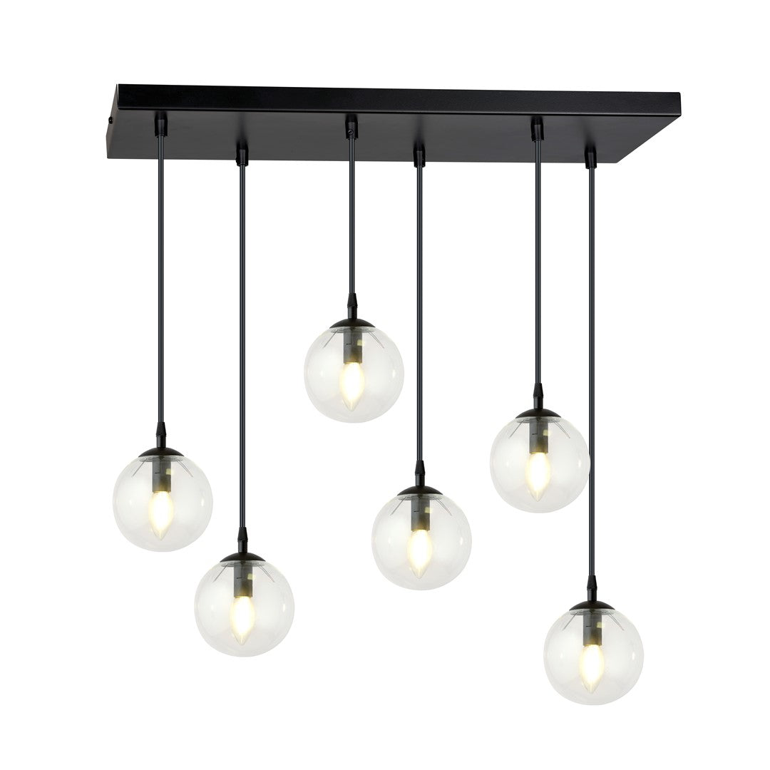 Cosmo 6 pendant light clear