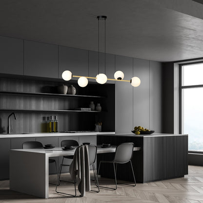 Gravity 6 pendant light black/gold