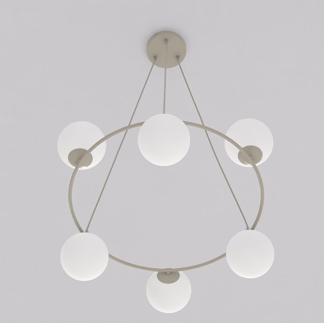 Azura 6 pendant light mocha/opal