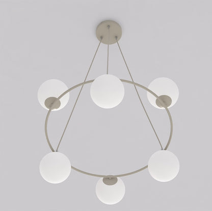 Azura 6 pendant light mocha/opal