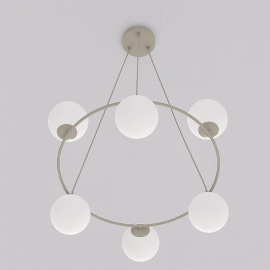 Azura 6 pendant light mocha/opal