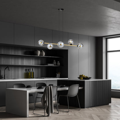 Gravity 6 ceiling lamp black/graphite