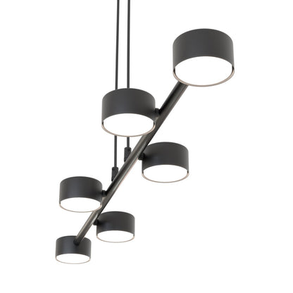 Megara 6 pendant light black