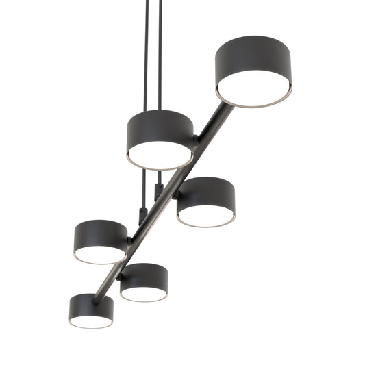 Megara 6 pendant light black
