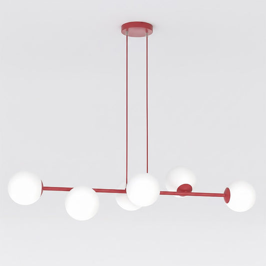 Magnus 6 pendant lamp burgundy/opal
