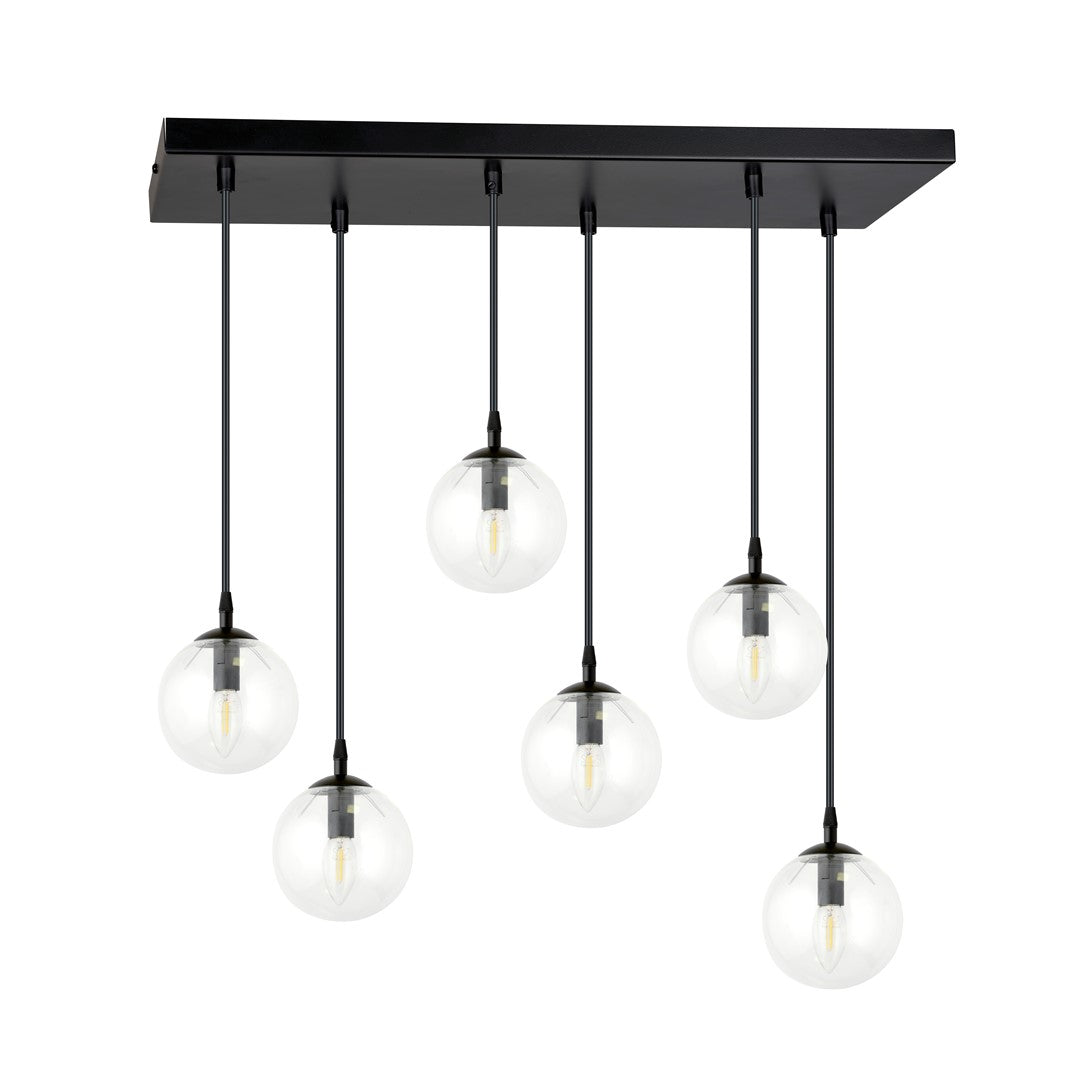 Cosmo 6 pendant light clear