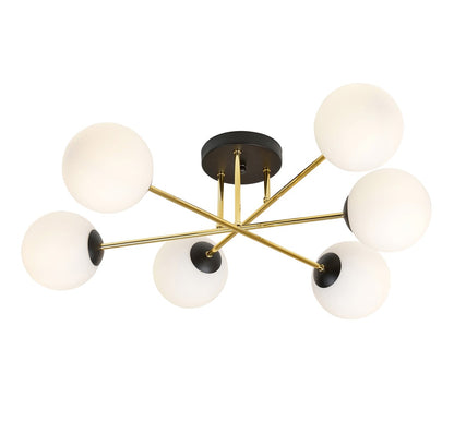 Magnum 6 ceiling lamp black/opal
