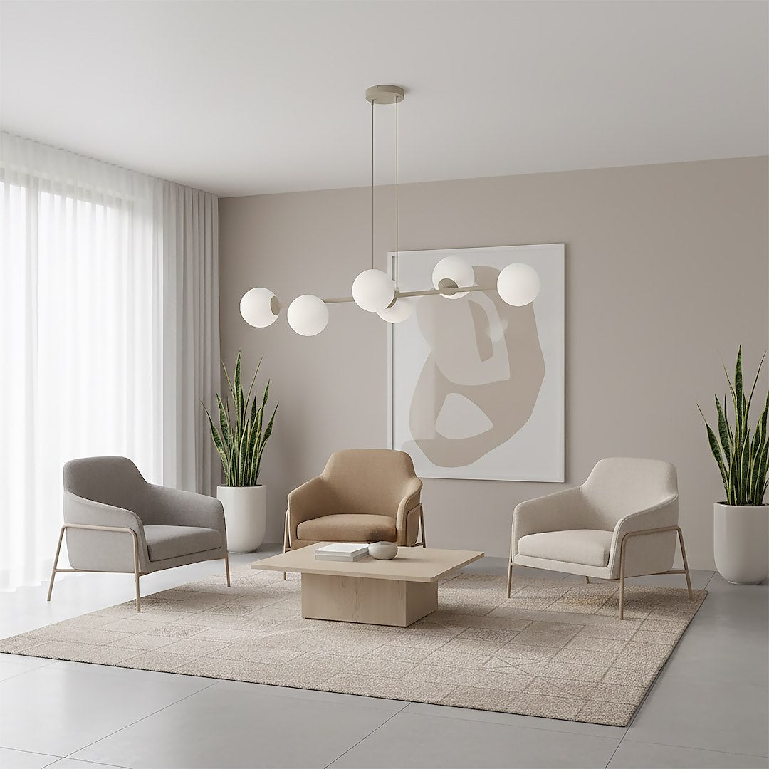 Magnus 6 pendant light mocha/opal