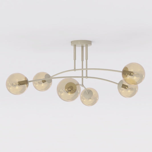 Pregos 6 ceiling lamp mocha/honey