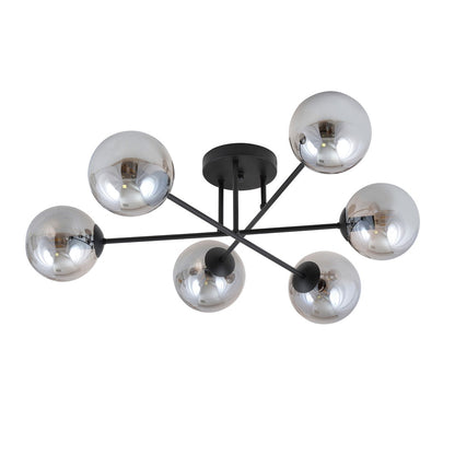 Roma 6 ceiling lamp black/graphite