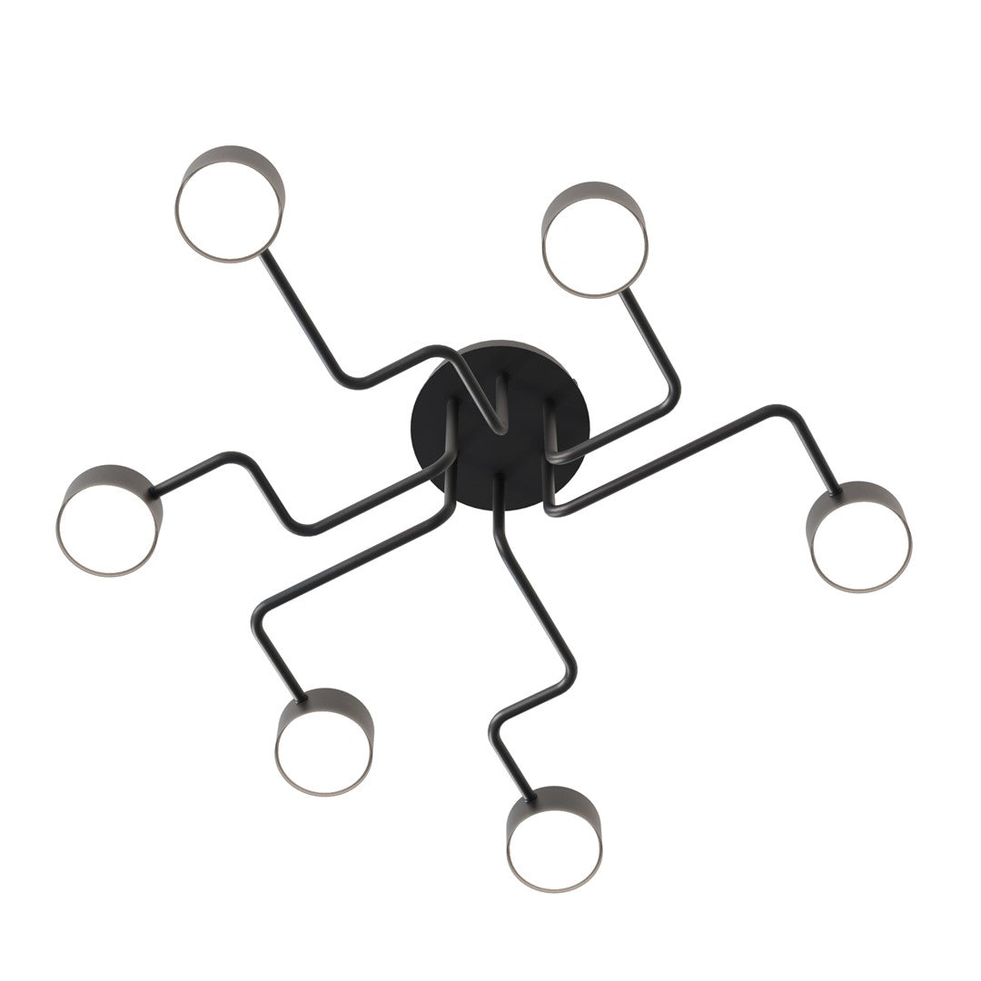 Kurage 6 ceiling lamp black