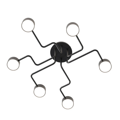 Kurage 6 ceiling lamp black
