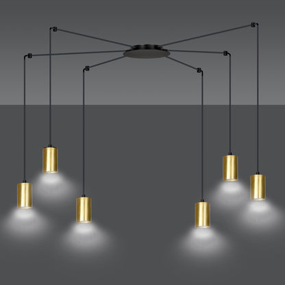 Traker 6 pendant light black/gold