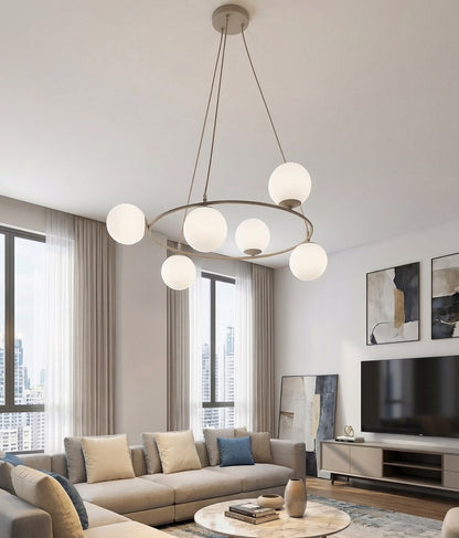 Azura 6 pendant light mocha/opal