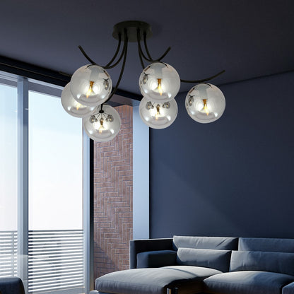 Boston 6 ceiling lamp black/graphite