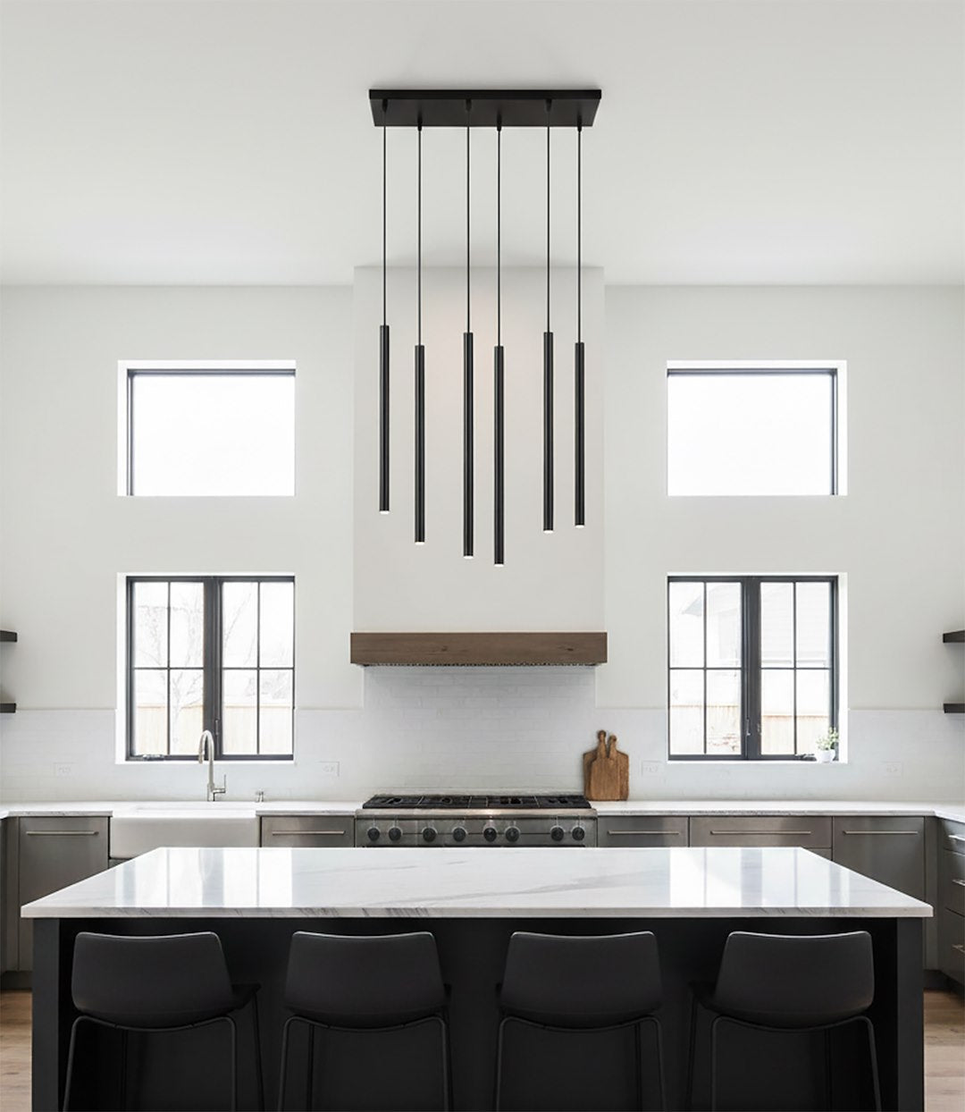 Selter 6 pendant light black
