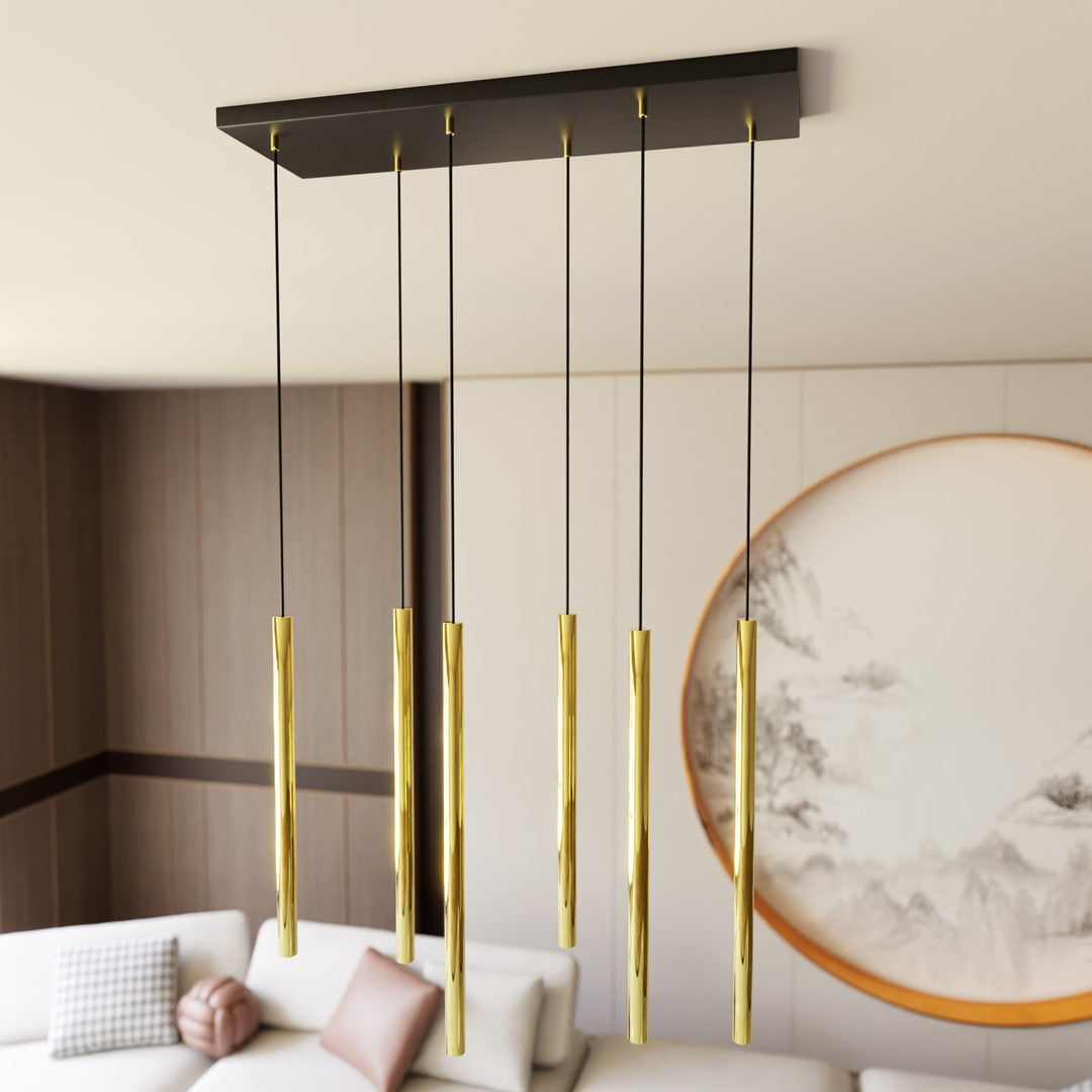 Selter 6 pendant light gold