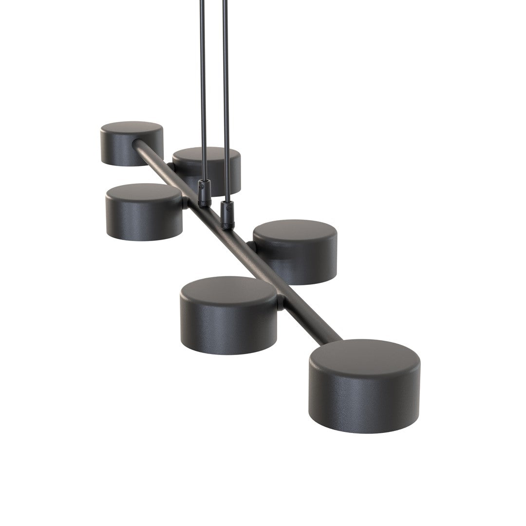Megara 6 pendant light black