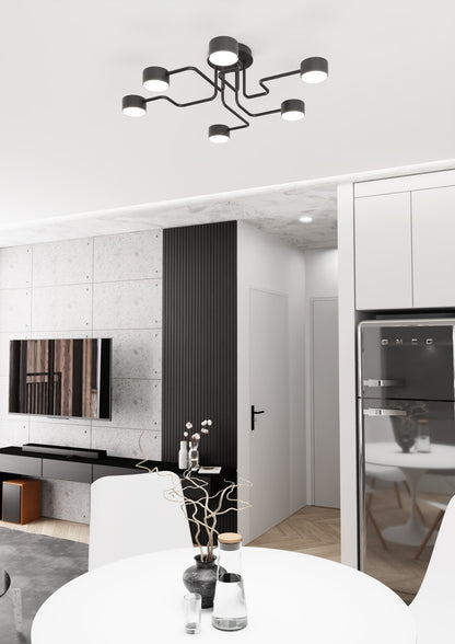 Kurage 6 ceiling lamp black