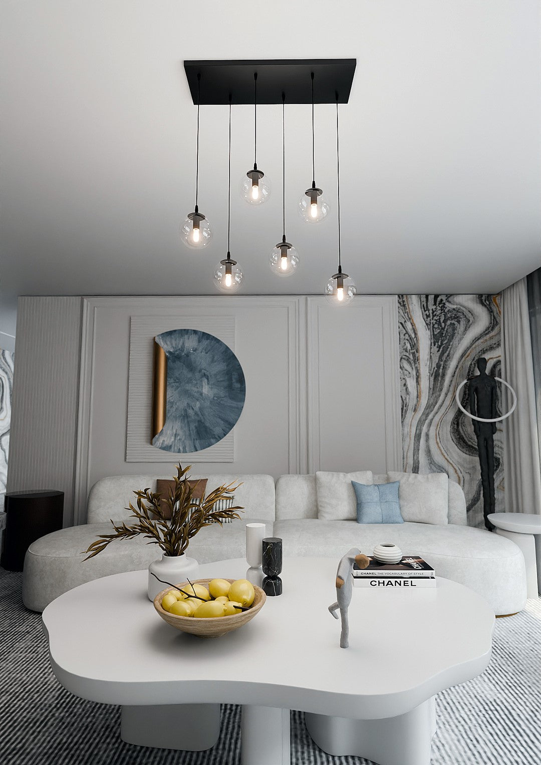 Cosmo 6 pendant light clear