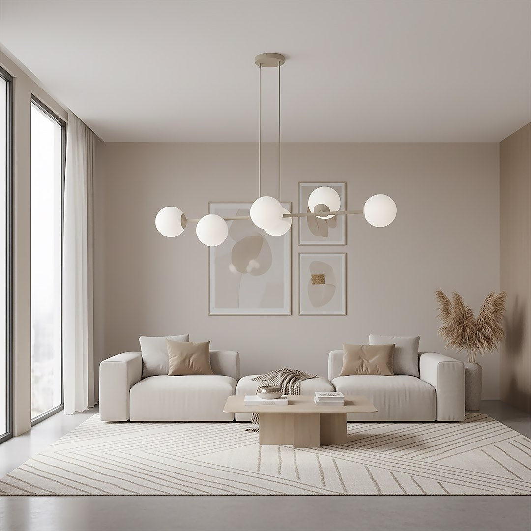 Magnus 6 pendant light mocha/opal