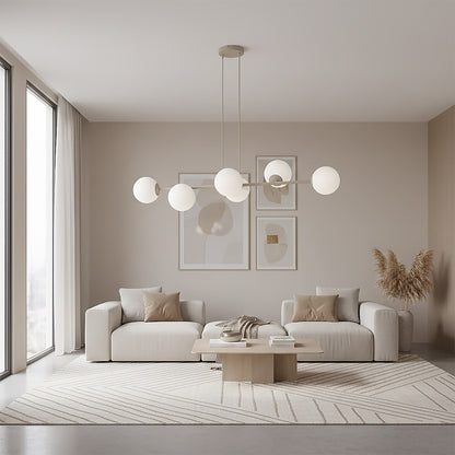Magnus 6 pendant light mocha/opal