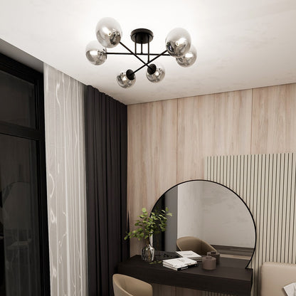 Roma 6 ceiling lamp black/graphite