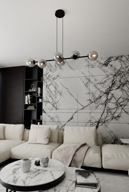 Rossi 6 pendant light black/graphite