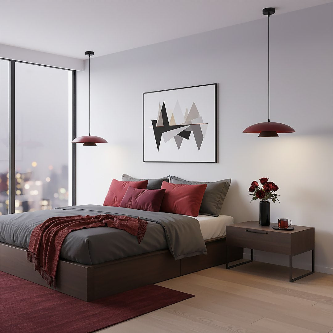 Babel 1 pendant light burgundy/black