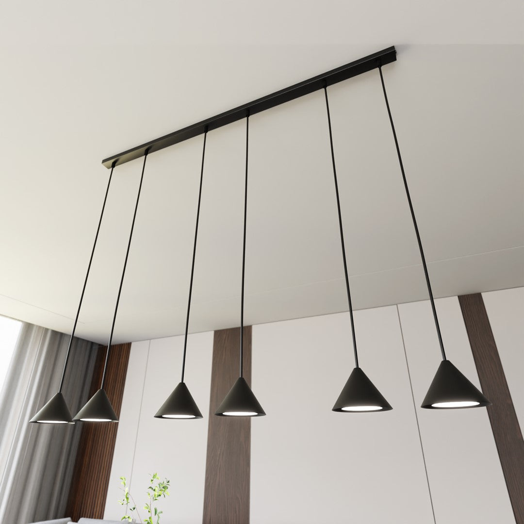 Elit 6 pendant light black/gold