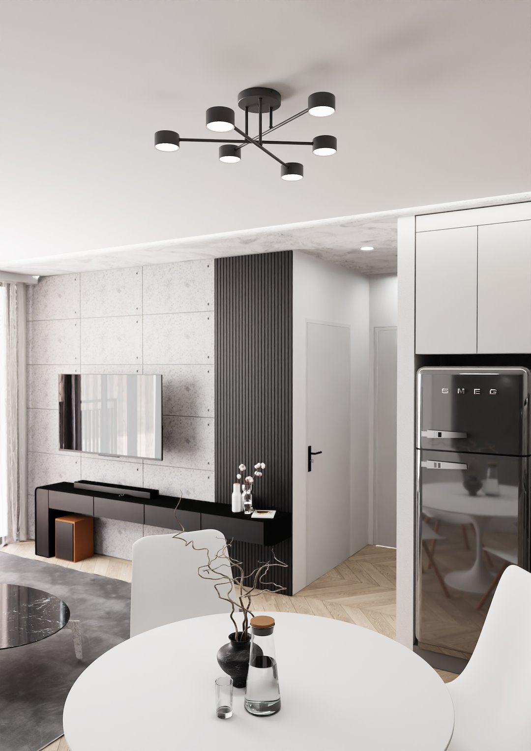 Halo 6 ceiling lamp black